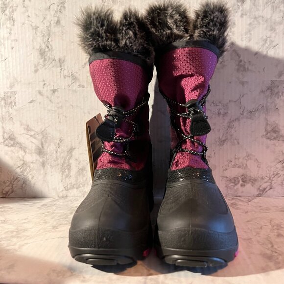 Kids‎ Kamik Boots NWT Size 7 Cozy Waterproof Warm Purple/Black - Picture 1 of 7